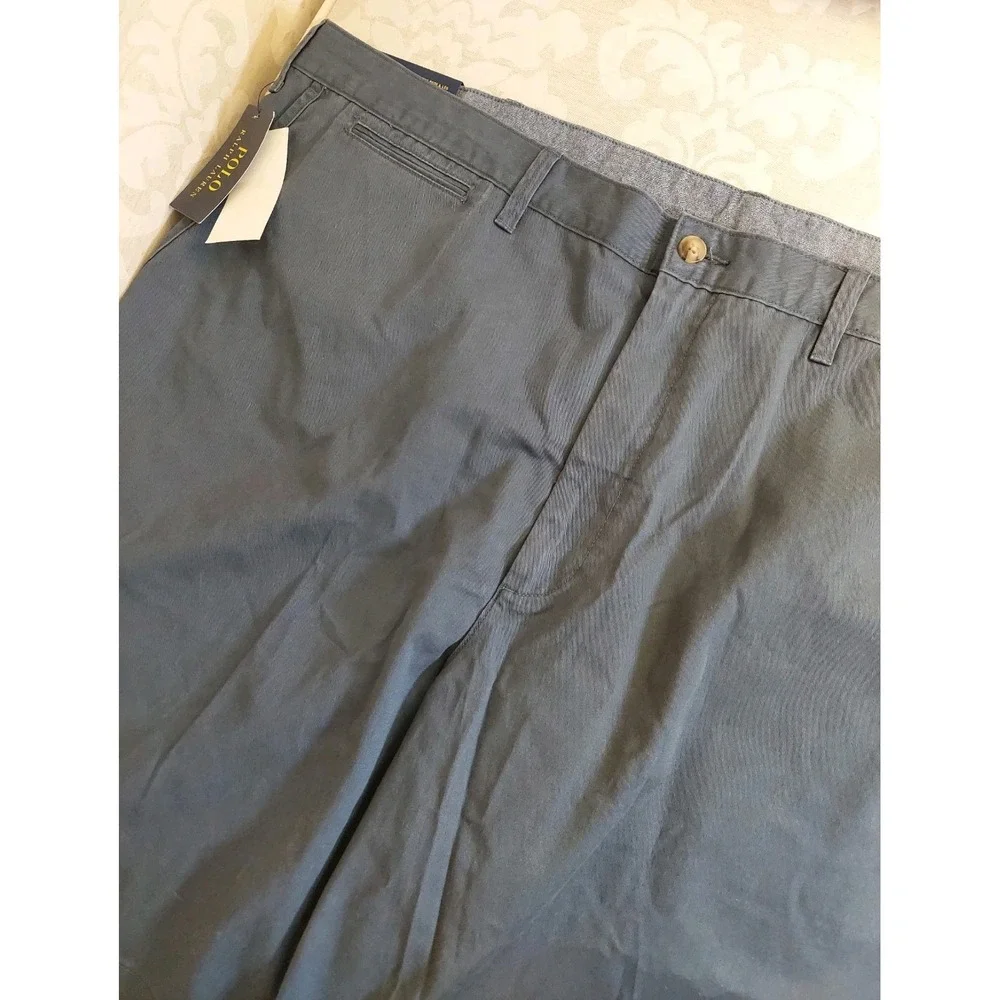 Polo Ralph Lauren Men's Cotton Shorts Big/Tall Blue Flat Front Size 48B $90 NEW!